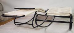 Walter Lamb Pair of Rocking Chaises Folding Back Waikiki Lounge Style CA 1950s - 4398299