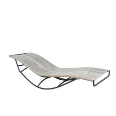 Walter Lamb Walter Lamb for Brown Jordan Rope Waikiki Bronze Patio Racking Chaise Lounge - 4699712