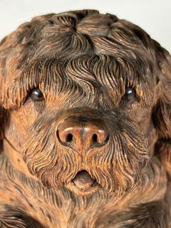 Walter Mader Black Forest Hand Carved Dog Head Tobacco Jar in the manner of Walter Mader - 3839164