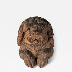 Walter Mader Black Forest Hand Carved Dog Head Tobacco Jar in the manner of Walter Mader - 3841260