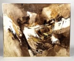 Walter McCown 1960s Abstract Oil and Encaustic Painting on Board by TX Modernist Walter McCown - 1085214