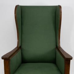 Walter Skull High Wycombe An Arts Crafts Oak Wing Back Upholstered Armchair - 4193319