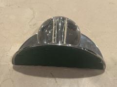 Walter Von Nessen ART DECO MODERNIST GLASS BALL AND CHROME BOOKENDS - 3995081