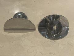 Walter Von Nessen ART DECO MODERNIST GLASS BALL AND CHROME BOOKENDS - 3995083