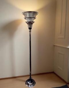 Walter Von Nessen Art Deco Tiered Torchi re Floor Lamp Machine Age Style of Walter Von Nessen - 4161410
