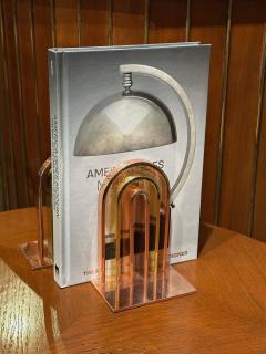 Walter Von Nessen Chase Bookends Brass and Copper Arched Attributed to Walter Von Nessen - 4470826