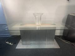 Walter Von Nessen ILLUMINATED MODERNIST ART DECO ALUMINUM AND MIRRORED FROSTED GLASS CONSOLE - 3997425