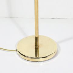 Walter Von Nessen Mid Century Modernist Articulating Brass Floor Lamp signed Walter Von Nessen - 4037730