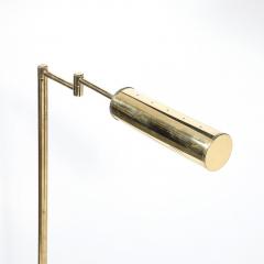 Walter Von Nessen Mid Century Modernist Articulating Brass Floor Lamp signed Walter Von Nessen - 4037735