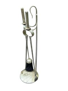 Walter Von Nessen NICKELED BRONZE ART DECO FIRE TOOLS BY WALTER VON NESSEN - 4607726