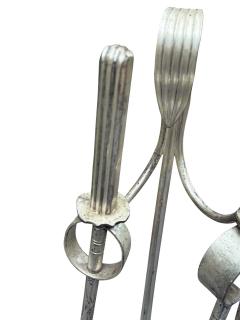 Walter Von Nessen NICKELED BRONZE ART DECO FIRE TOOLS BY WALTER VON NESSEN - 4607729