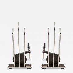 Walter Von Nessen Original 1930s Streamline Moderne Andirons - 4319744