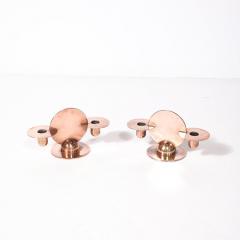 Walter Von Nessen Pair of Art Deco Copper Candlestick Holders by Walter von Nessen signed Chase - 4438478