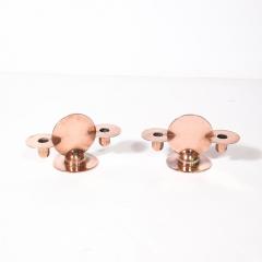 Walter Von Nessen Pair of Art Deco Copper Candlestick Holders by Walter von Nessen signed Chase - 4438479