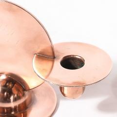 Walter Von Nessen Pair of Art Deco Copper Candlestick Holders by Walter von Nessen signed Chase - 4438488