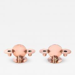 Walter Von Nessen Pair of Art Deco Copper Candlestick Holders by Walter von Nessen signed Chase - 4440665