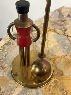 Walter Von Nessen RARE ART DECO BRASS AND BAKELITE SENTINEL LAMPS WITH ORIGINAL SHADES - 3960538