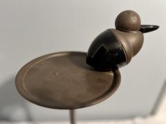 Walter Von Nessen RARE ART DECO BRASS PELICAN STANDING ASHTRAY BY WALTER VON NESSEN - 4100746