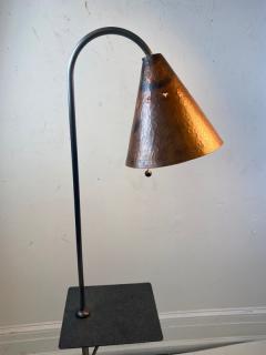 Walter Von Nessen STYLISH ART DECO REVIVAL COPPER AND STEEL FLOOR LAMP - 1530192