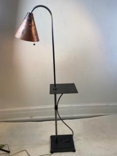 Walter Von Nessen STYLISH ART DECO REVIVAL COPPER AND STEEL FLOOR LAMP - 1530193