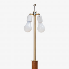 Walter Von Nessen Walnut Brass Buffet Accent Lamp by Walter von Nessen for Nessen Studios - 1760191