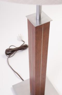 Walter Von Nessen Walnut and Chrome Lamp by Nessen Studios - 240226