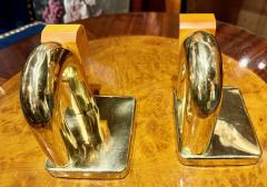 Walter Von Nessen Walter Von Nessen Chase Elephant Bookends American Art Deco Brass and Bakelite - 4546892