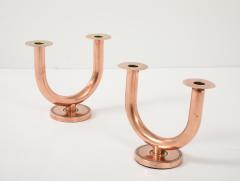 Walter Von Nessen Walter Von Nessen For Chase Brass and Copper Candlesticks - 4202227