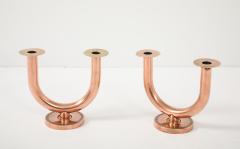 Walter Von Nessen Walter Von Nessen For Chase Brass and Copper Candlesticks - 4202230