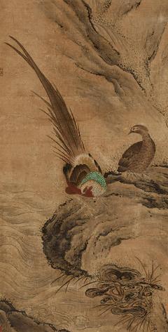 Wang Yuan Mix Media on Paper Two Pheasants After Wang Yuan - 4704205
