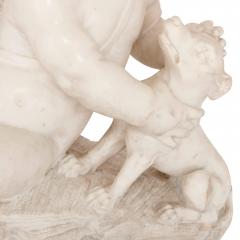War and Peace pair of antique Italian marble figures - 2500524