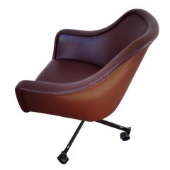 Ward Bennett 1 Ward Bennett for Brickel and Associates Leather Desk Conference Chair - 2579057