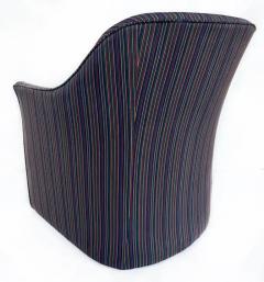 Ward Bennett 1980s Upholstered Postmodern Chairs by Ward Bennett Pair - 3502701