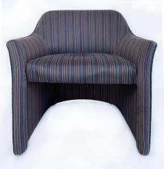 Ward Bennett 1980s Upholstered Postmodern Chairs by Ward Bennett Pair - 3502710