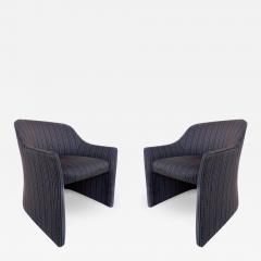 Ward Bennett 1980s Upholstered Postmodern Chairs by Ward Bennett Pair - 3514536