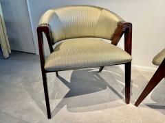 Ward Bennett Fine Pair of American modern Mahogany Chairs Ward Bennett 1960s - 4611331