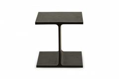 Ward Bennett Mid Century Cast Iron I Beam End Side Tables manner of Ward Bennett  - 2787476