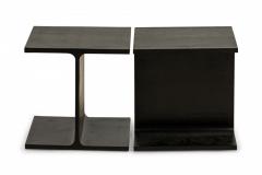 Ward Bennett Mid Century Cast Iron I Beam End Side Tables manner of Ward Bennett  - 2787477