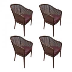 Ward Bennett One Midcentury Ward Bennett Landmark Cane Armchair for Brickel and Associates - 2760773