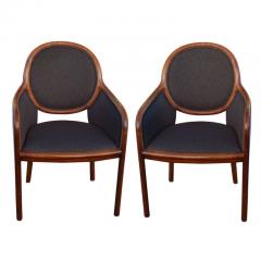 Ward Bennett Pair Of Ward Bennett For Brickel Arm Chairs - 2634029