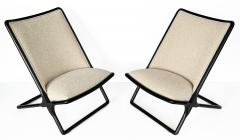 Ward Bennett Pair Ward Bennett Scissor Lounge Chairs - 3713921