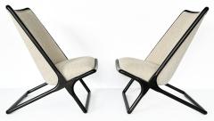 Ward Bennett Pair Ward Bennett Scissor Lounge Chairs - 3713925