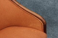 Ward Bennett Pair of Mid Century Modern Walnut Armchair Side Chairs After Ward Bennett - 3294224
