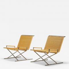 Ward Bennett Pair of Sled Lounge Chairs c 1966 - 4701085