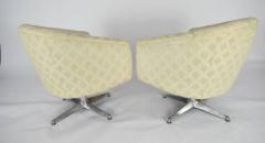 Ward Bennett Pair of Ward Bennett Swivel Lounge or Club Chairs - 1244428