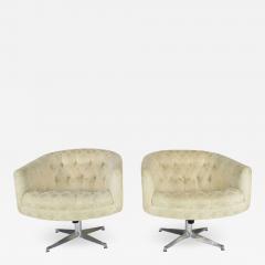 Ward Bennett Pair of Ward Bennett Swivel Lounge or Club Chairs - 1245454