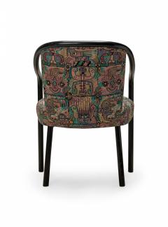 Ward Bennett Set of 4 Ward BennettMulticolor Upholstered Steam Bent Ash Dining Armchairs - 2789443