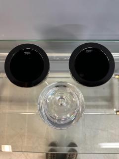 Ward Bennett Trio of Etched Crystal Vases by Ward Bennett for Sasaki - 4302338