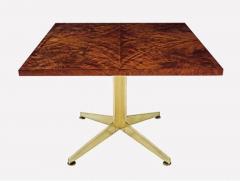 Ward Bennett Ward Bennett Burl and Brass Dining Table for Brickell Assoc 1978 - 1480847