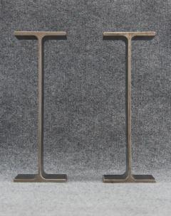 Ward Bennett Ward Bennett Inspired Pair Enameled Steel I Beam Drink Stands or End Tables - 3274336